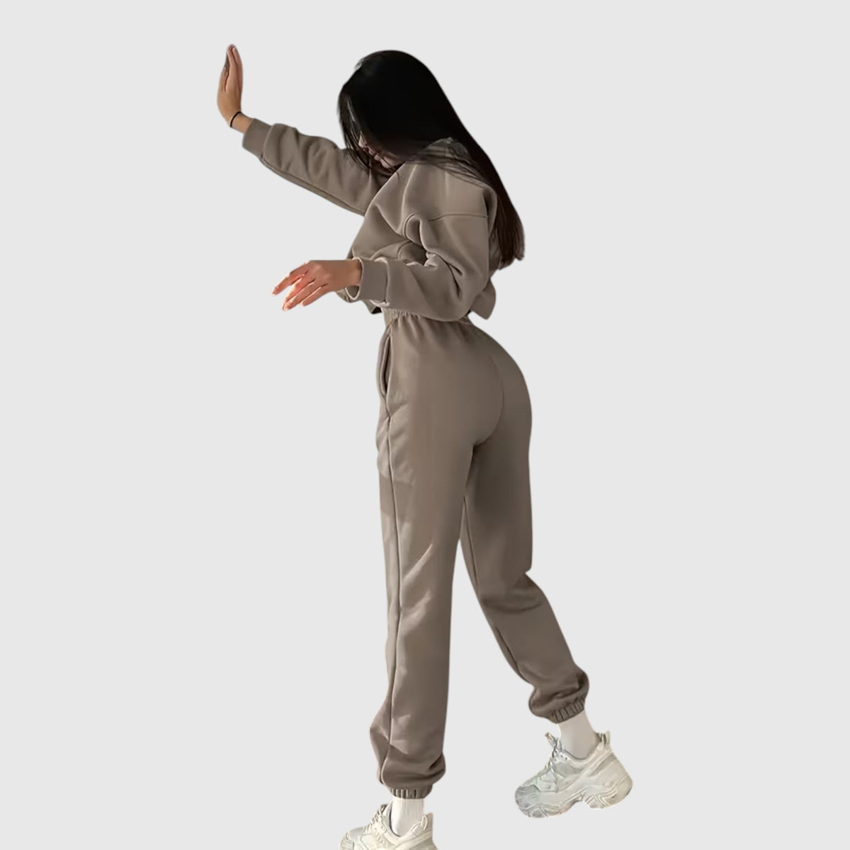 Clara | Graceful Oversized Embroidered Tracksuit Two-Piece Set
