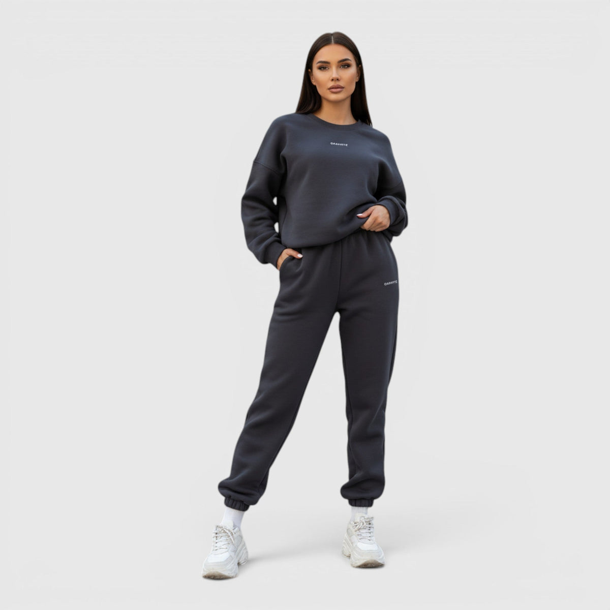 Clara | Graceful Oversized Embroidered Tracksuit Two-Piece Set