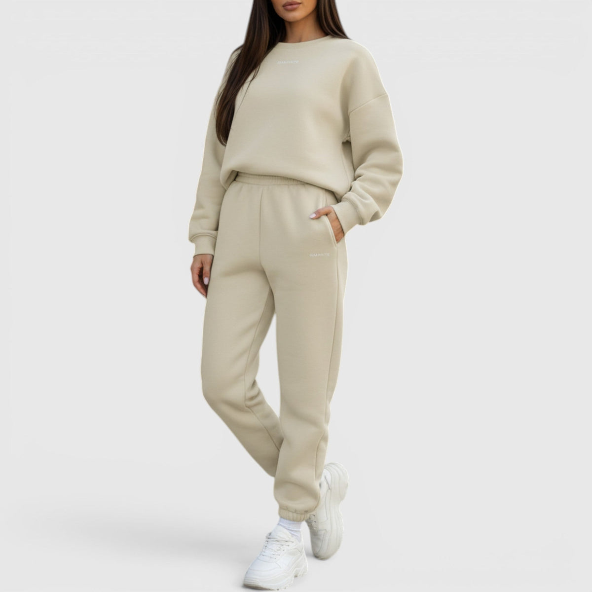 Clara | Graceful Oversized Embroidered Tracksuit Two-Piece Set