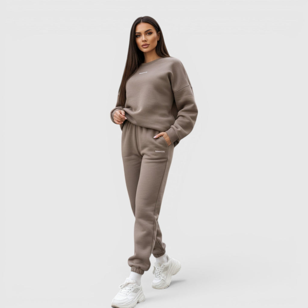 Clara | Graceful Oversized Embroidered Tracksuit Two-Piece Set