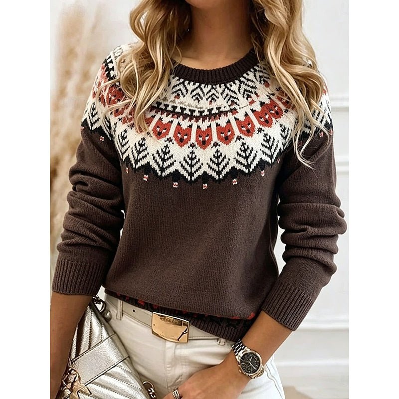 Clara | Refined Fox Fair Isle Ladies Xmas Jumper