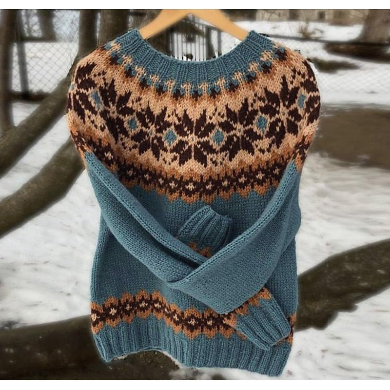 Clara | Refined Fox Fair Isle Ladies Xmas Jumper