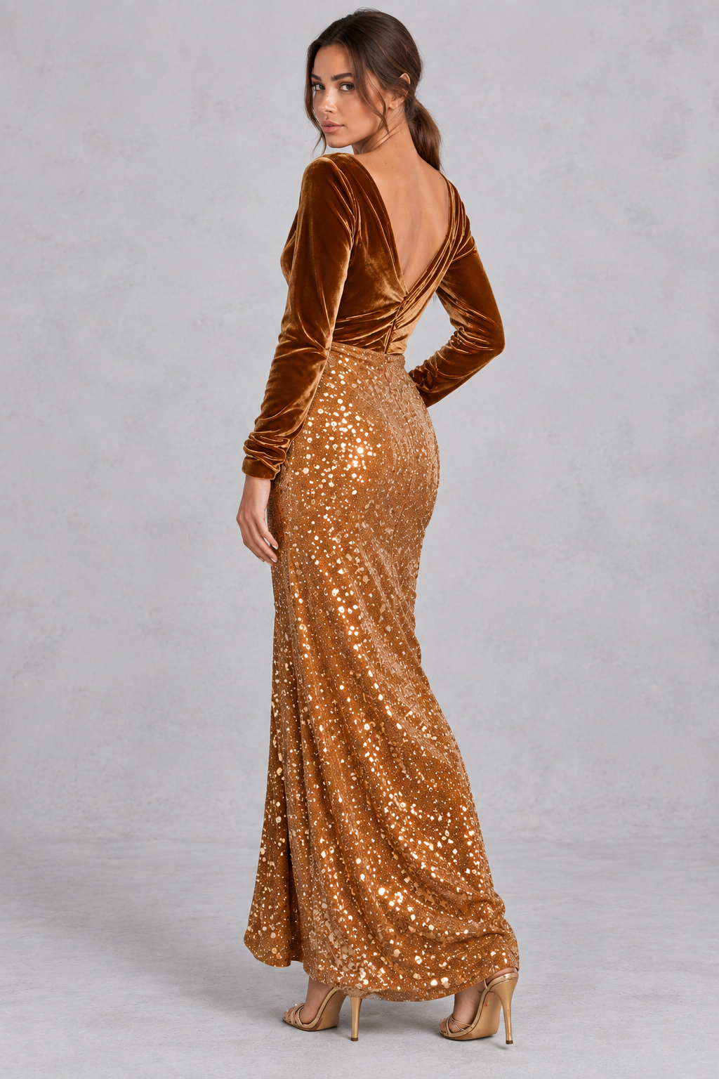 Clara | Relaxed Sequin Velvet Christmas Dress