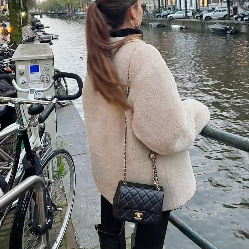 Daisy | Chic Oversized Faux Fur Coat with Toggle Fastenings