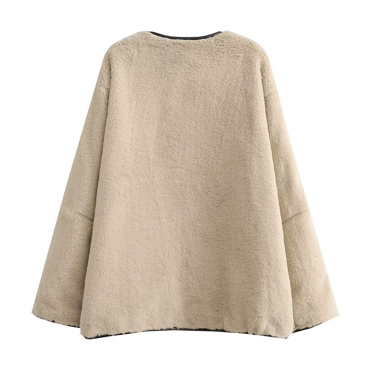 Daisy | Chic Oversized Faux Fur Coat with Toggle Fastenings