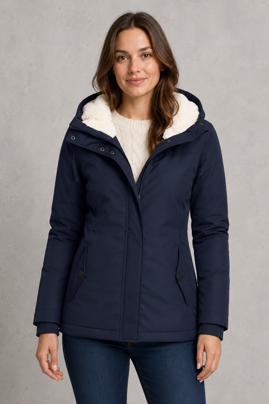 Daisy | Elegant Longline Waterproof Hooded Jacket
