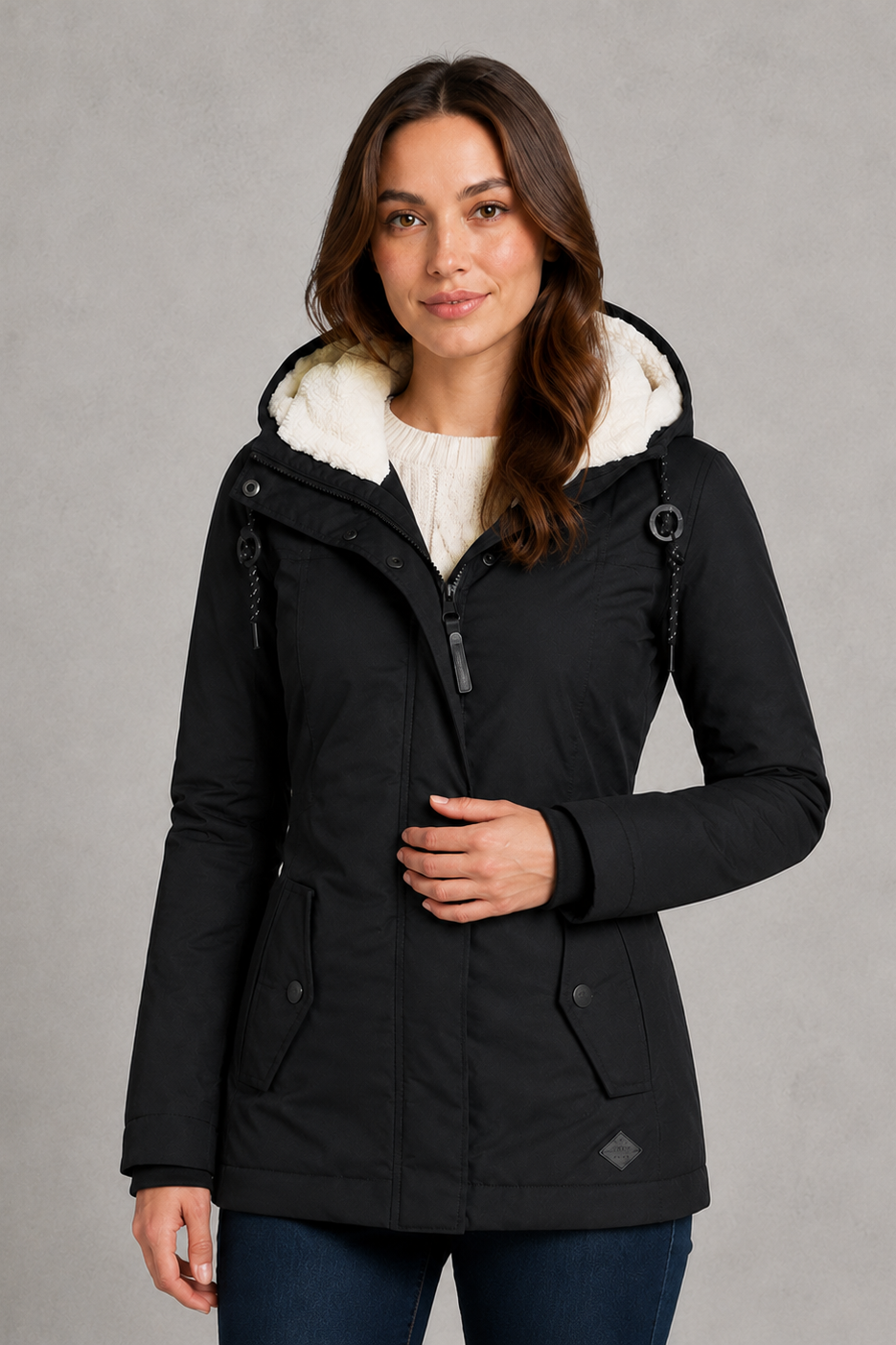 Daisy | Elegant Longline Waterproof Hooded Jacket