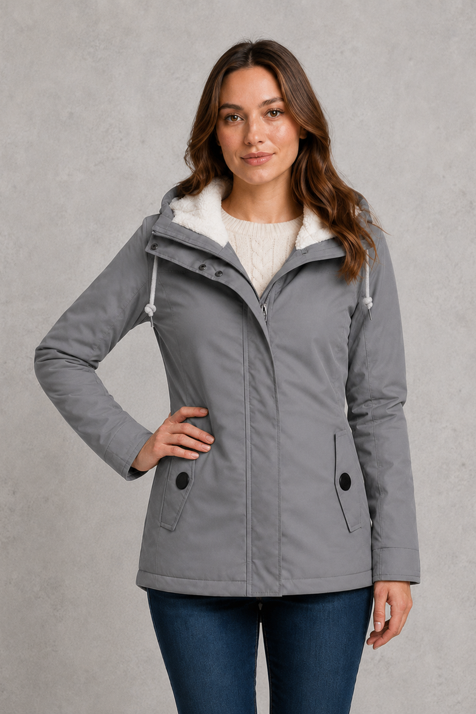 Daisy | Elegant Longline Waterproof Hooded Jacket