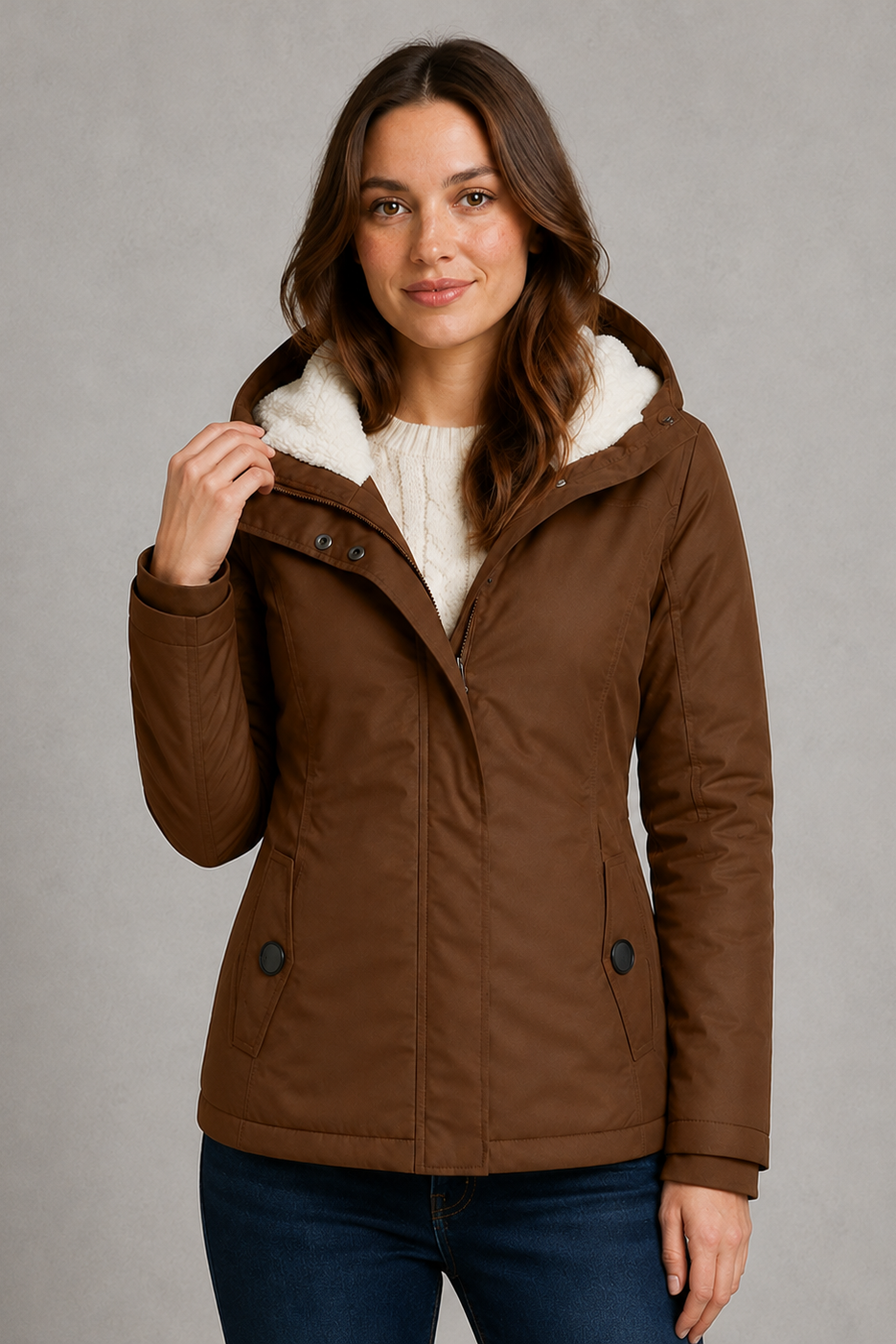 Daisy | Elegant Longline Waterproof Hooded Jacket