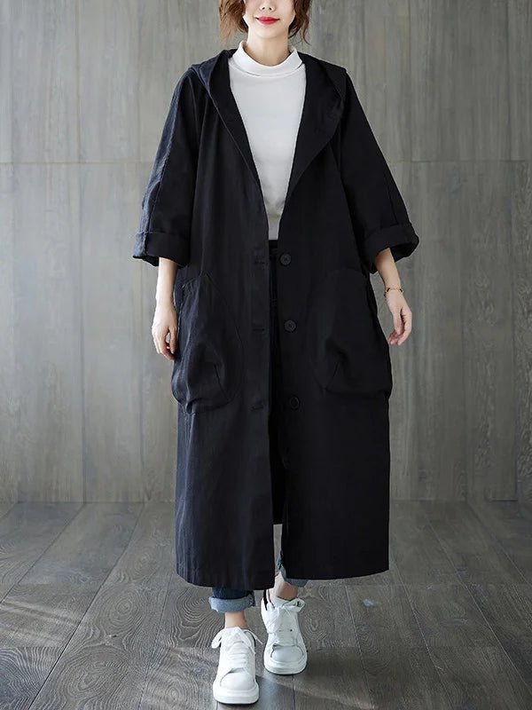 Daisy | Sophisticated Hooded Long Waterproof Jacket
