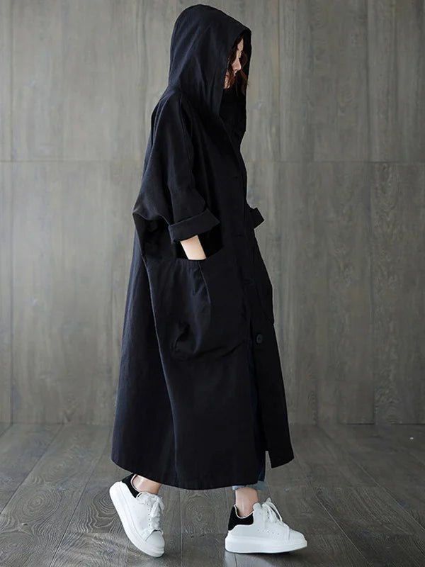 Daisy | Sophisticated Hooded Long Waterproof Jacket