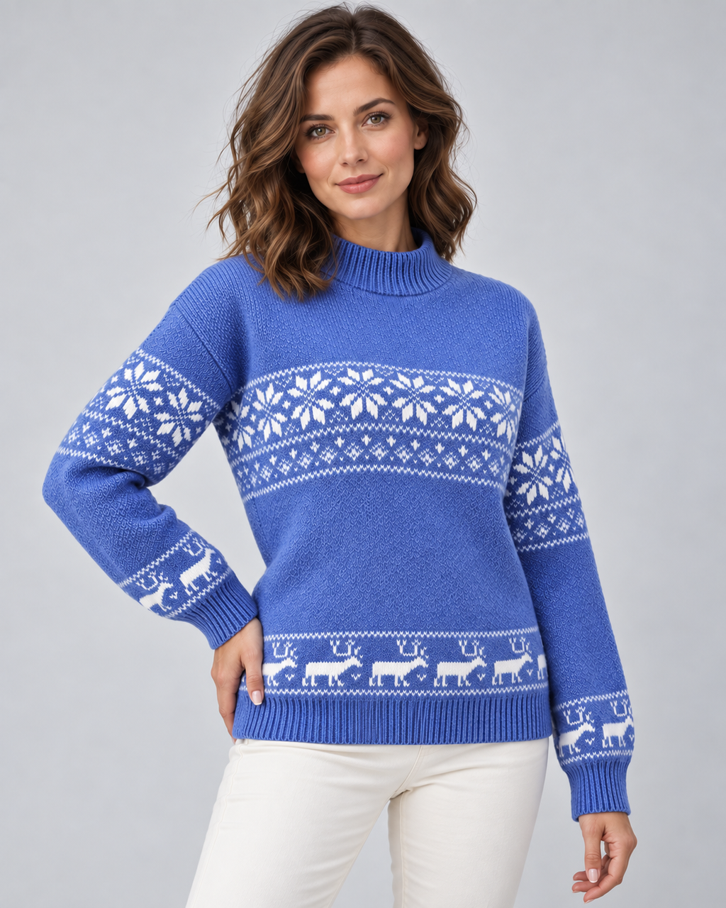 Daisy | Timeless Fair Isle Reindeer Ladies Xmas Jumper