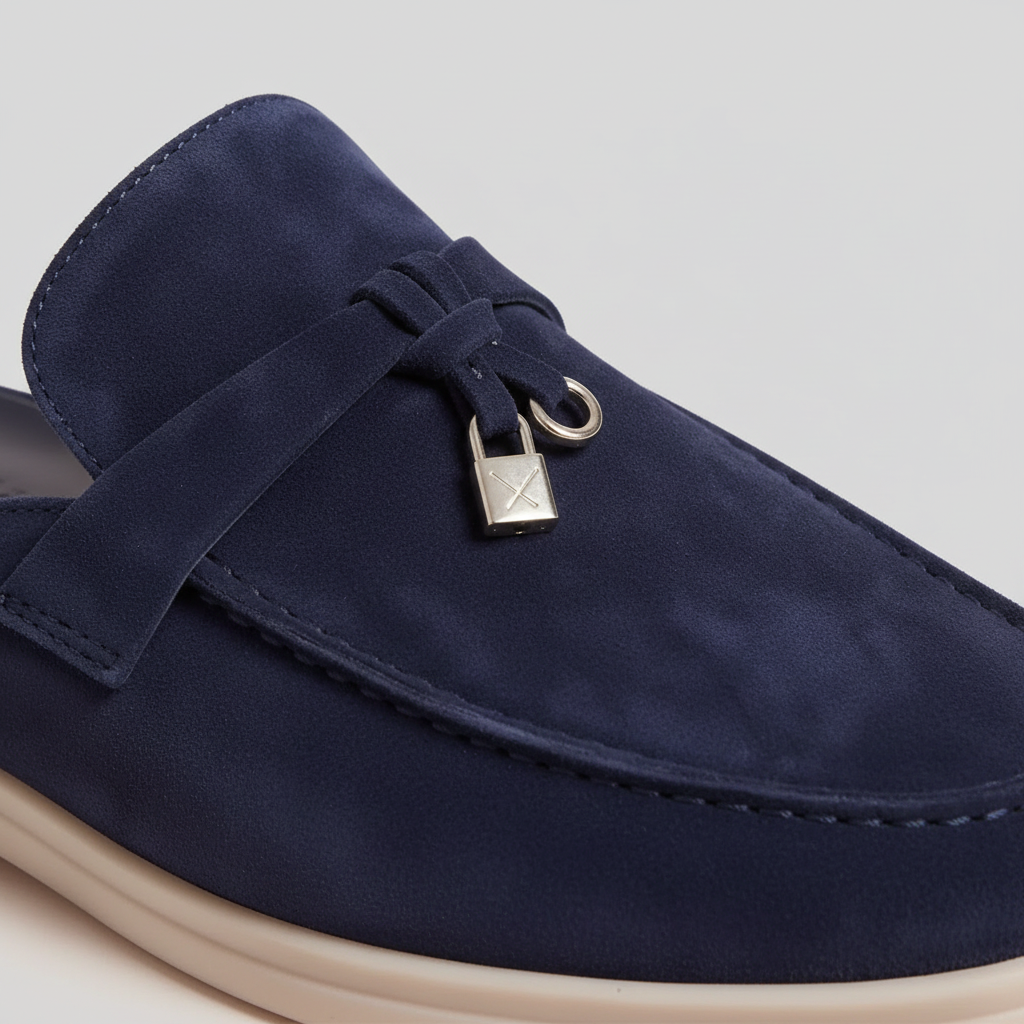 Daniel | Sophisticated Buckle Trim Loafer Mule Slippers