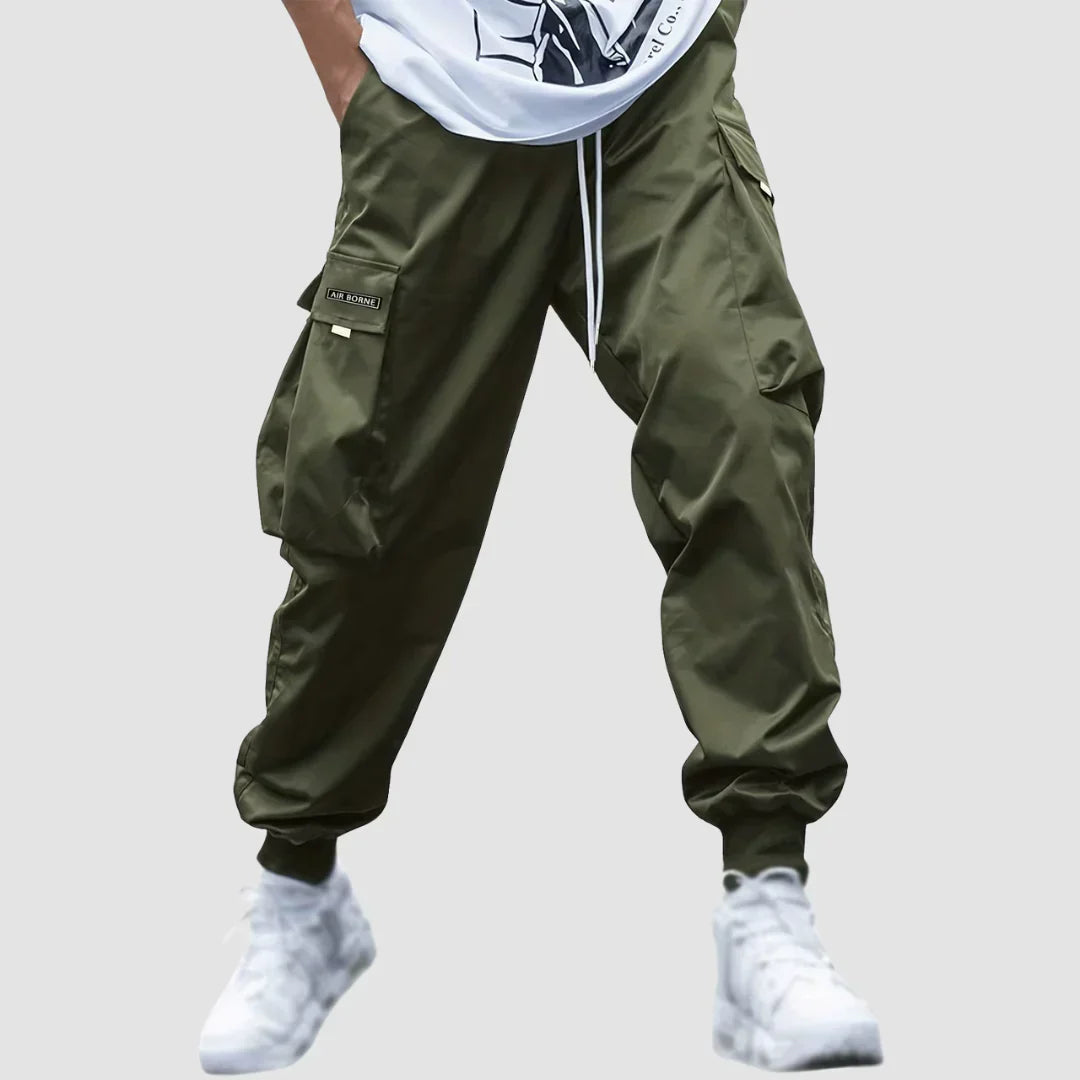 Daniel | Tapered Cargo Trousers with Cuffed Ankle and Multi Pockets