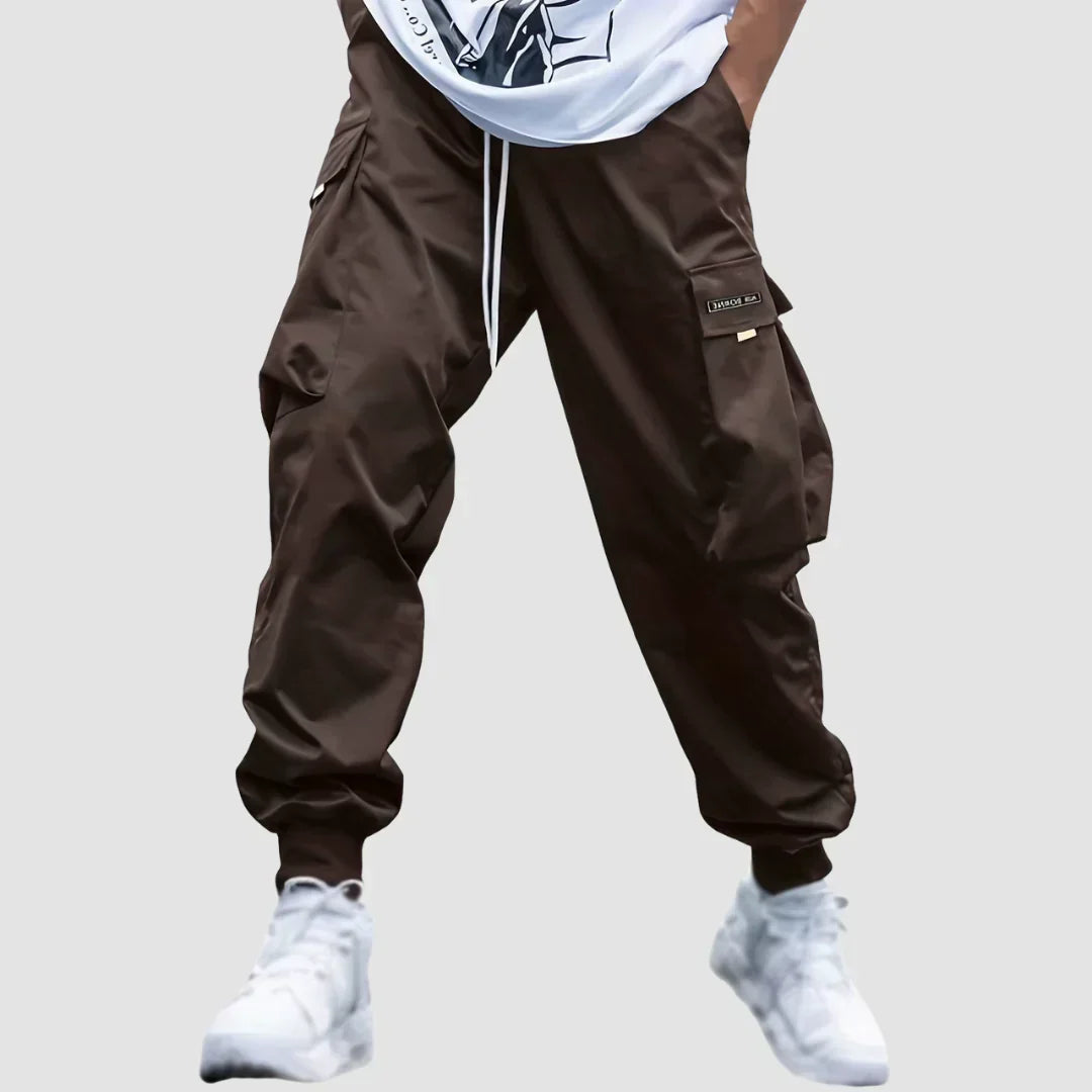 Daniel | Tapered Cargo Trousers with Cuffed Ankle and Multi Pockets
