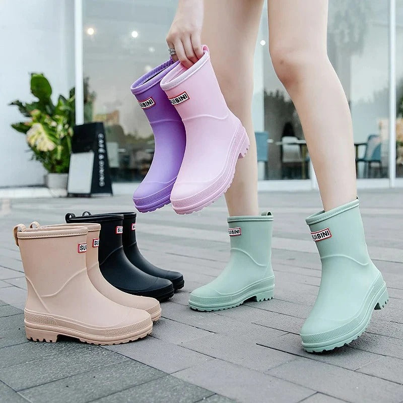 Darcie | Effortless Mid-Calf Waterproof Boots with Chunky Sole