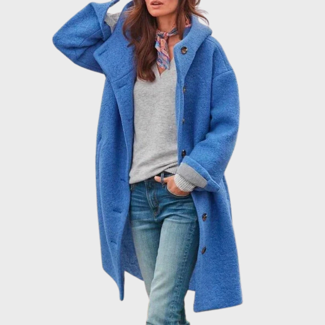Darcie | Relaxed Hooded Button-Front Longline Trench Coat