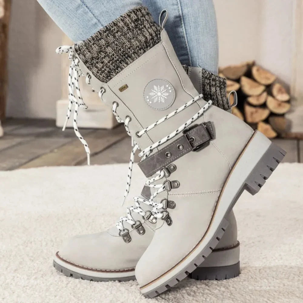 Darcie | Relaxed Lace-Up Buckle Snow Boots