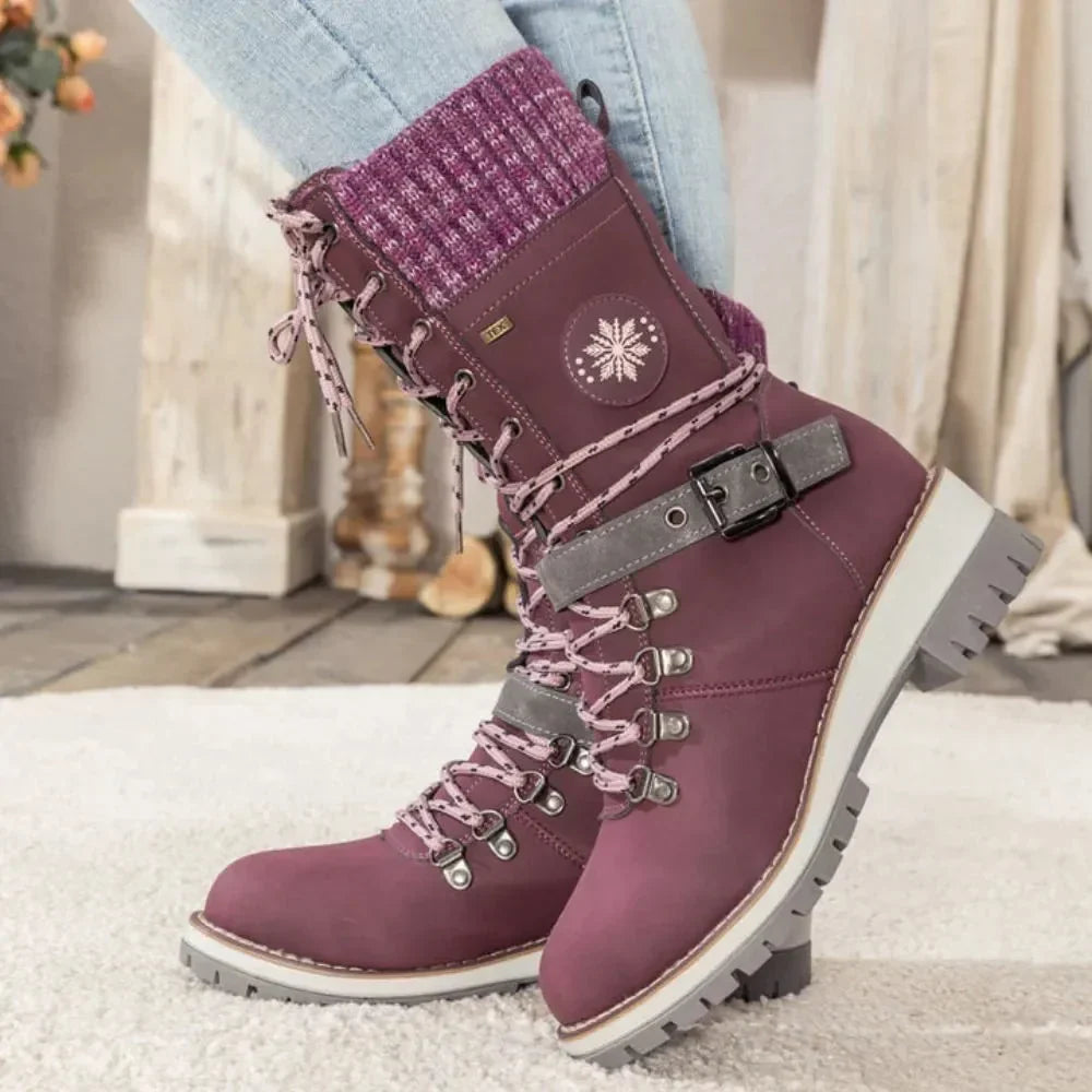 Darcie | Relaxed Lace-Up Buckle Snow Boots