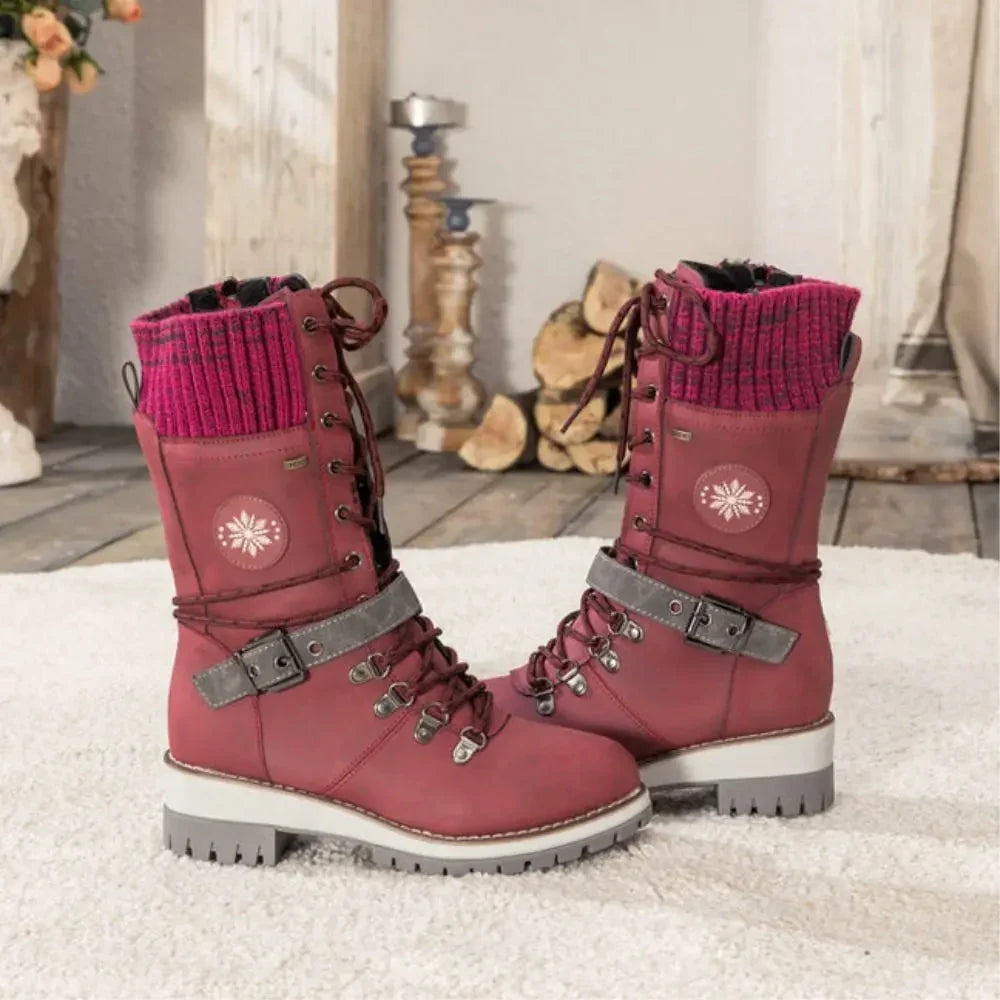 Darcie | Relaxed Lace-Up Buckle Snow Boots