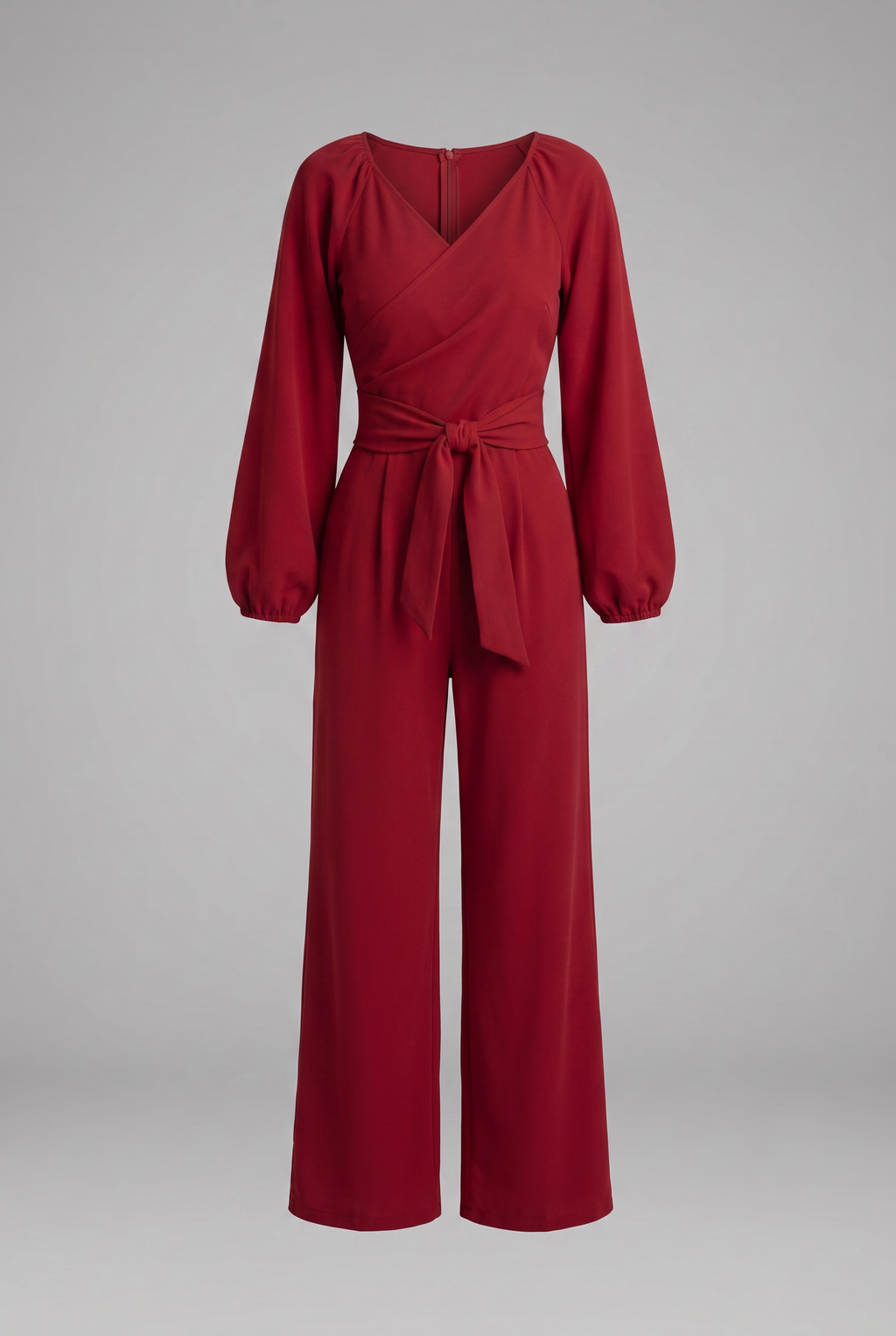 Darcie | Stylish Wrap V-Neck Wide Leg Belted Jumpsuit