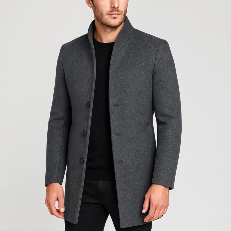 David | Elegant Tailored Stand Collar Mens Coats