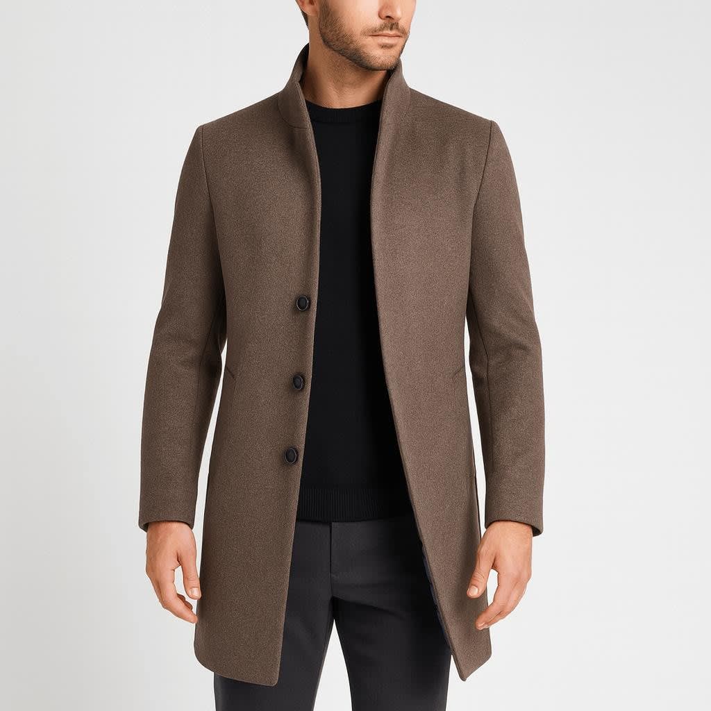 David | Elegant Tailored Stand Collar Mens Coats