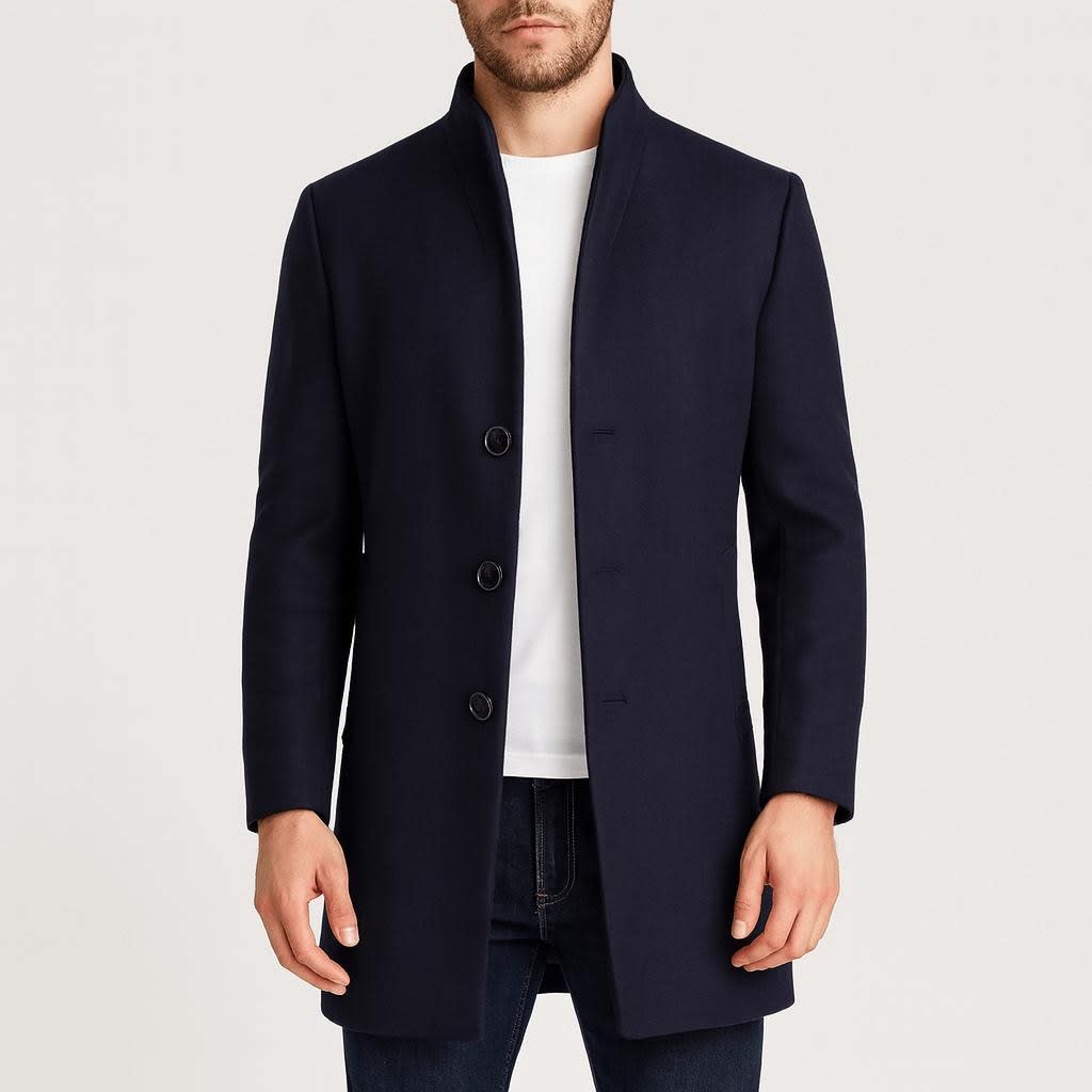 David | Elegant Tailored Stand Collar Mens Coats