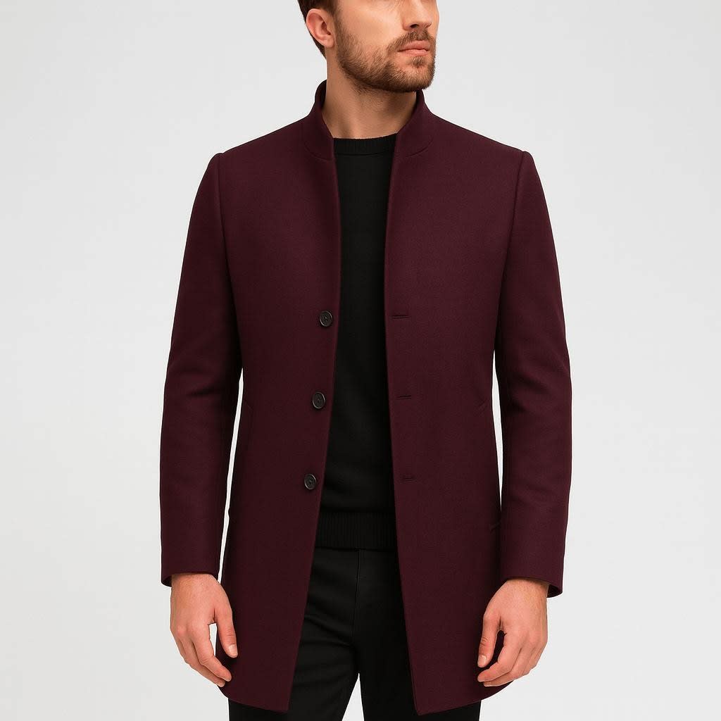 David | Elegant Tailored Stand Collar Mens Coats