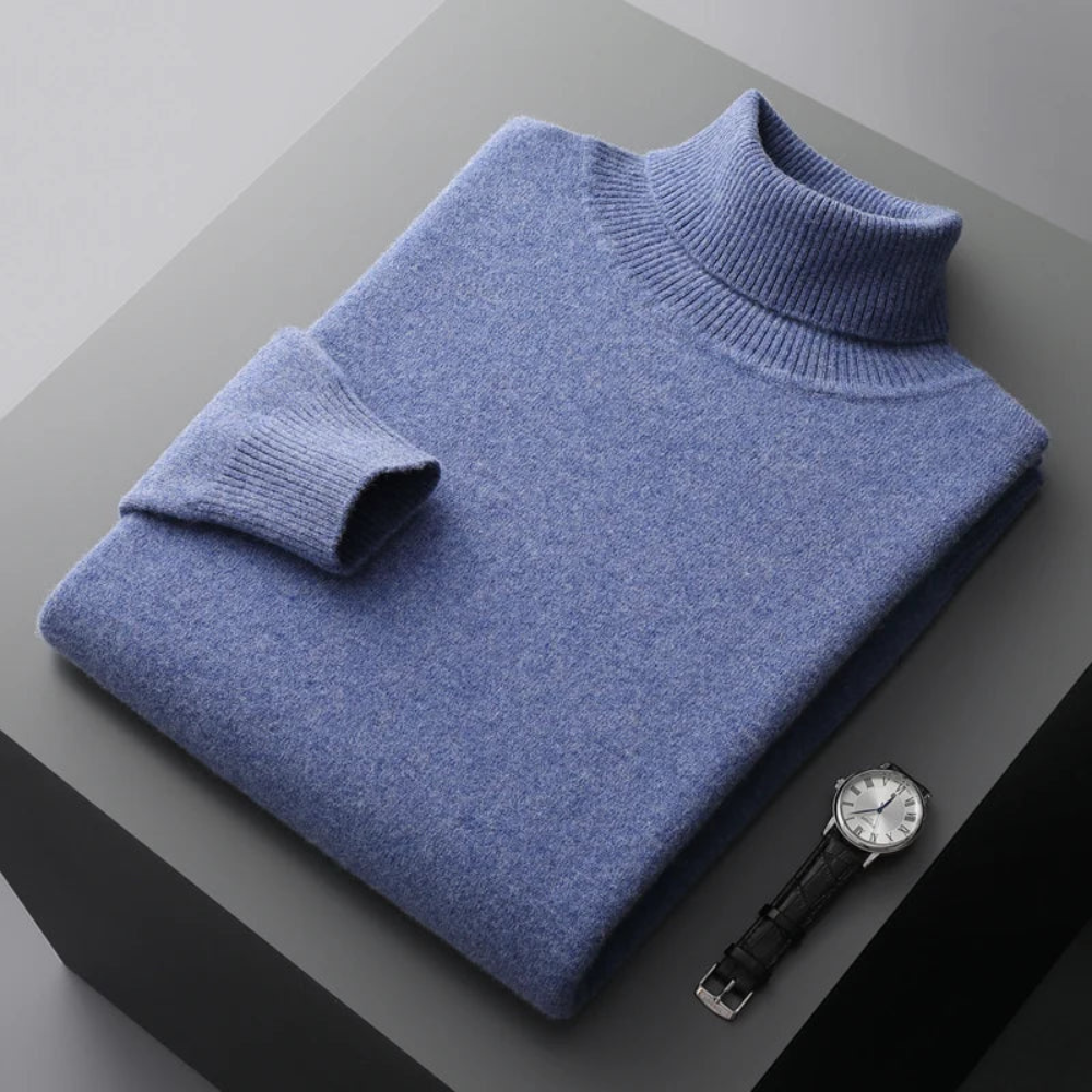 David | Fine Knit Roll Neck Mens Jumpers