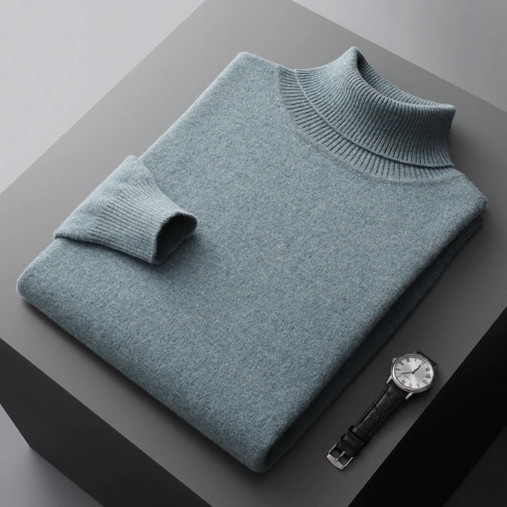 David | Fine Knit Roll Neck Mens Jumpers