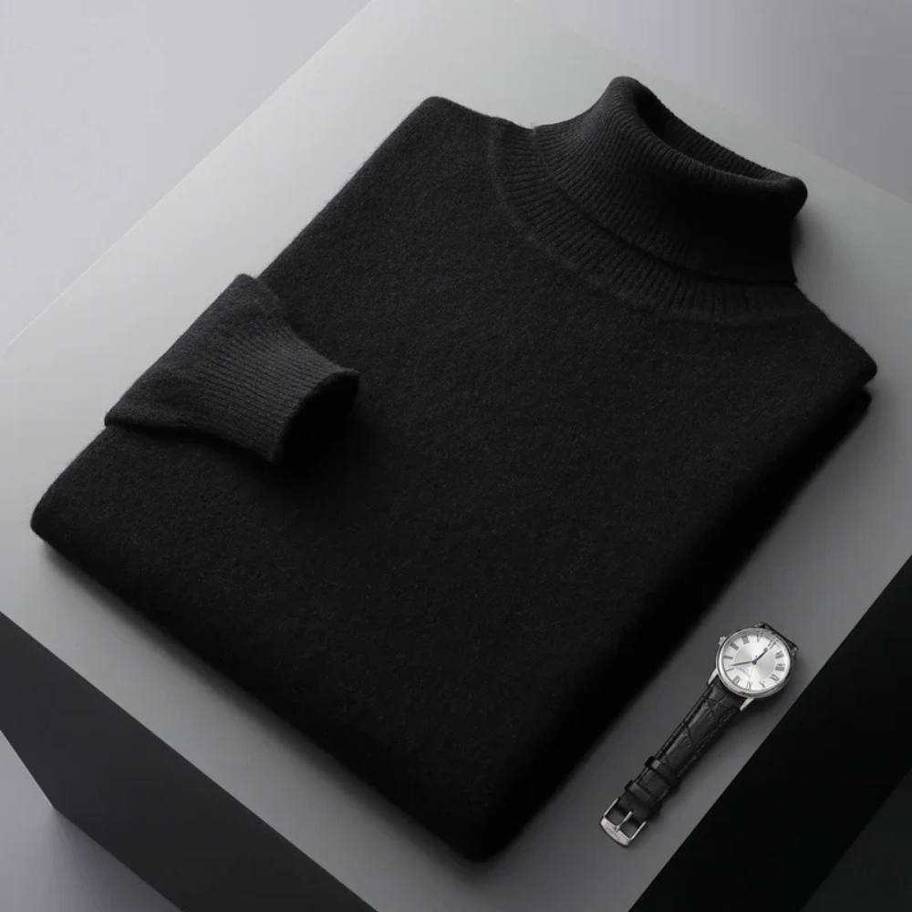 David | Fine Knit Roll Neck Mens Jumpers