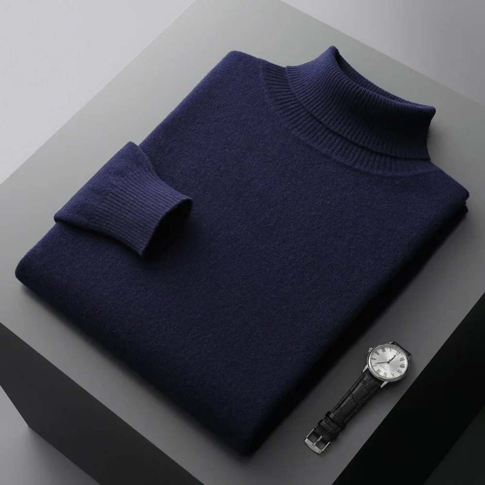 David | Fine Knit Roll Neck Mens Jumpers
