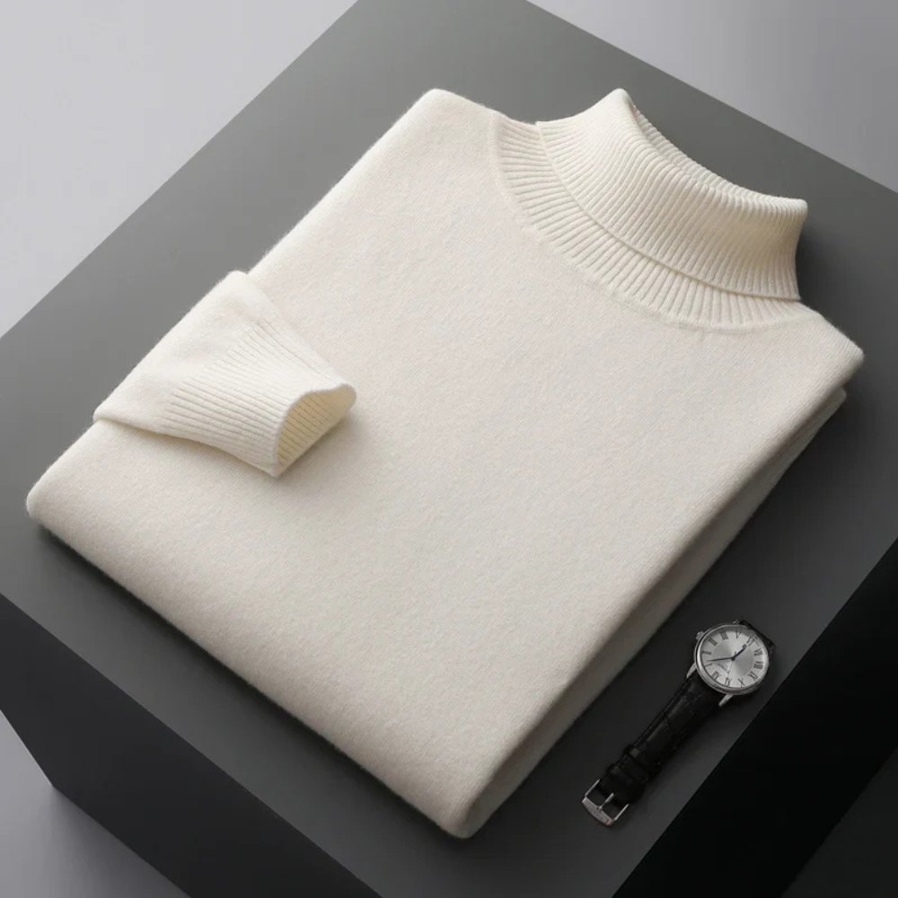 David | Fine Knit Roll Neck Mens Jumpers