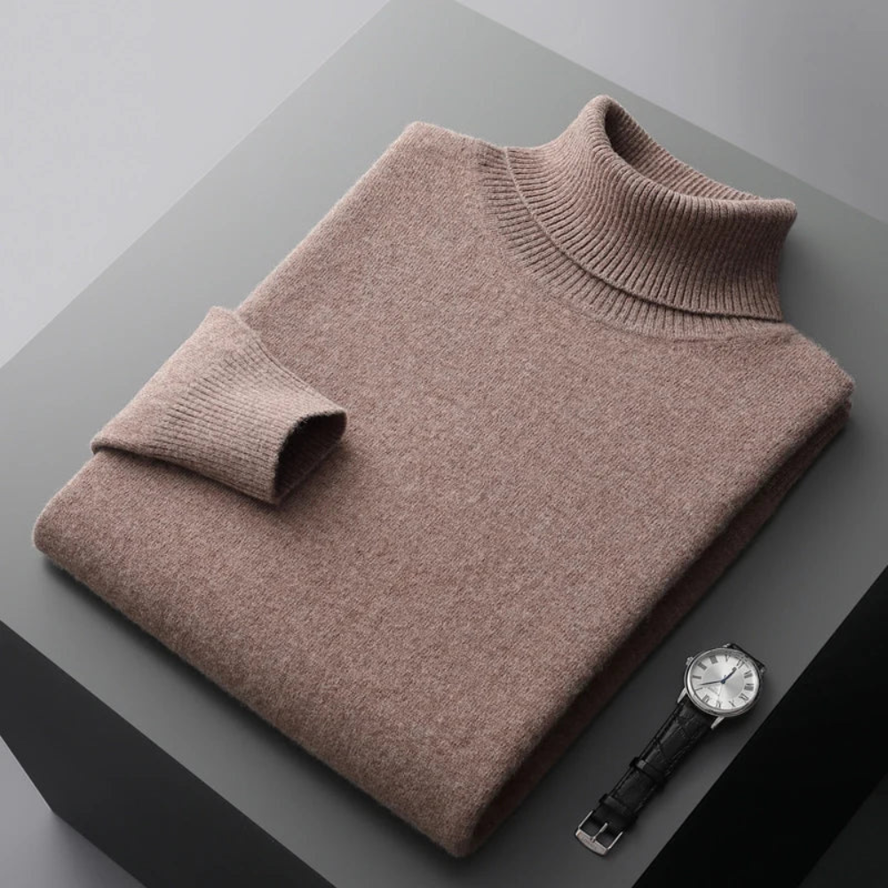 David | Fine Knit Roll Neck Mens Jumpers