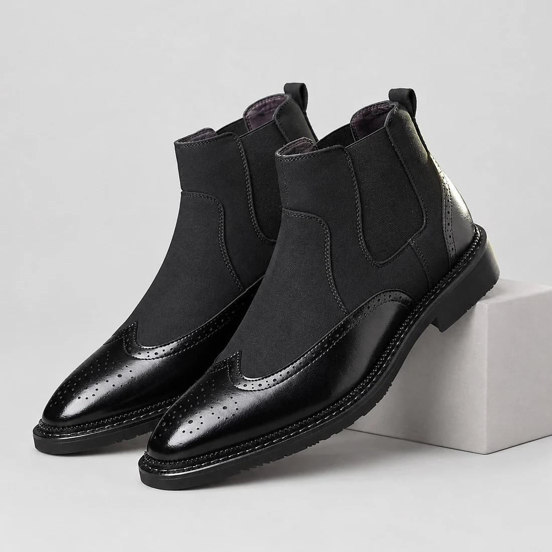 David | Wingtip Brogue Chelsea Mens Boots