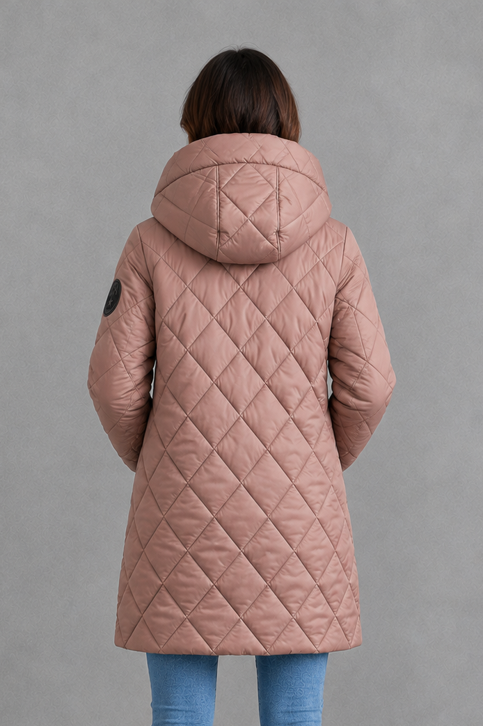 Delilah | Sophisticated Hooded Longline Puffer Jacket Women