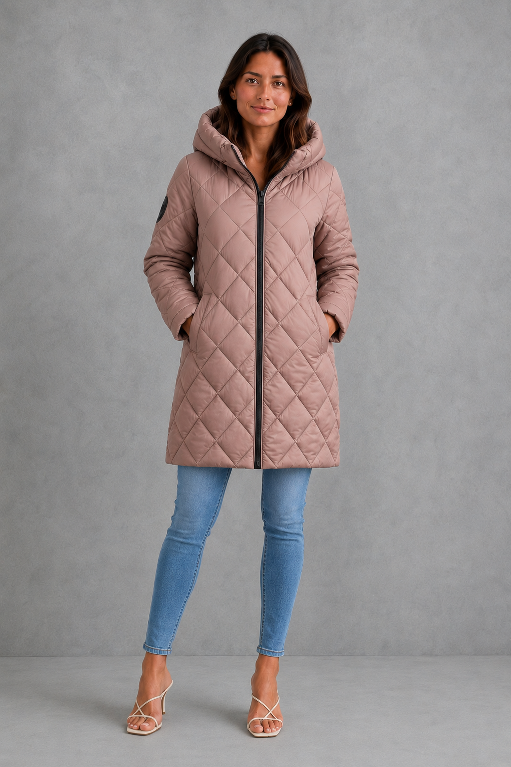 Delilah | Sophisticated Hooded Longline Puffer Jacket Women
