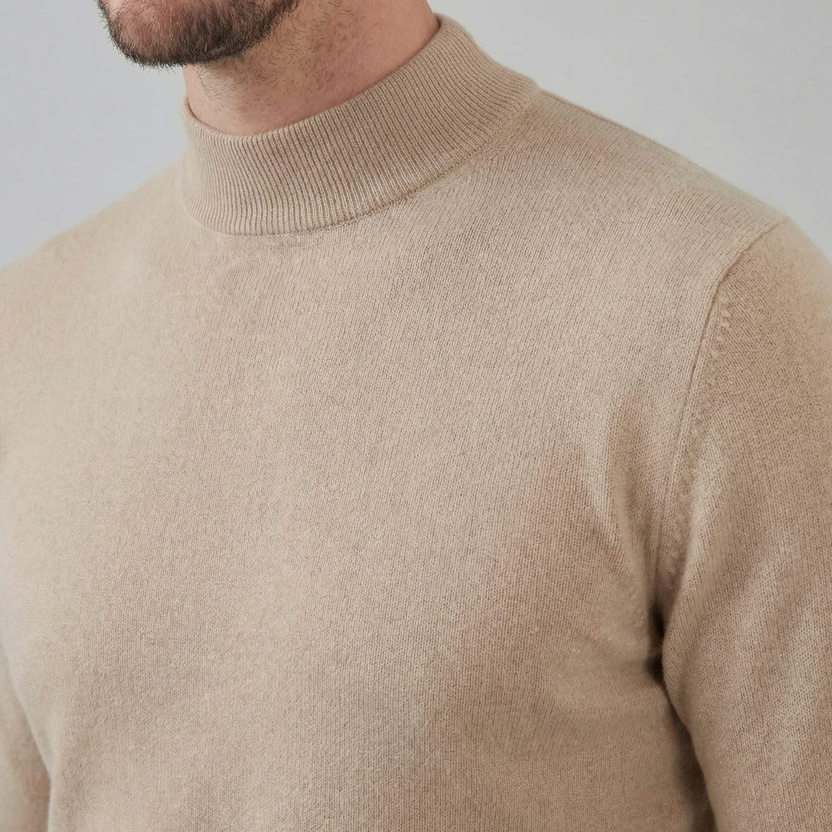 Dylan | Fine Knit Mock Neck Mens Jumpers
