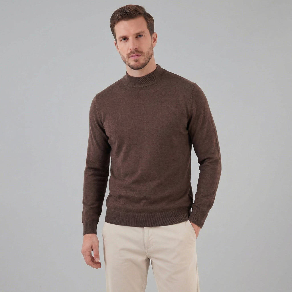 Dylan | Fine Knit Mock Neck Mens Jumpers