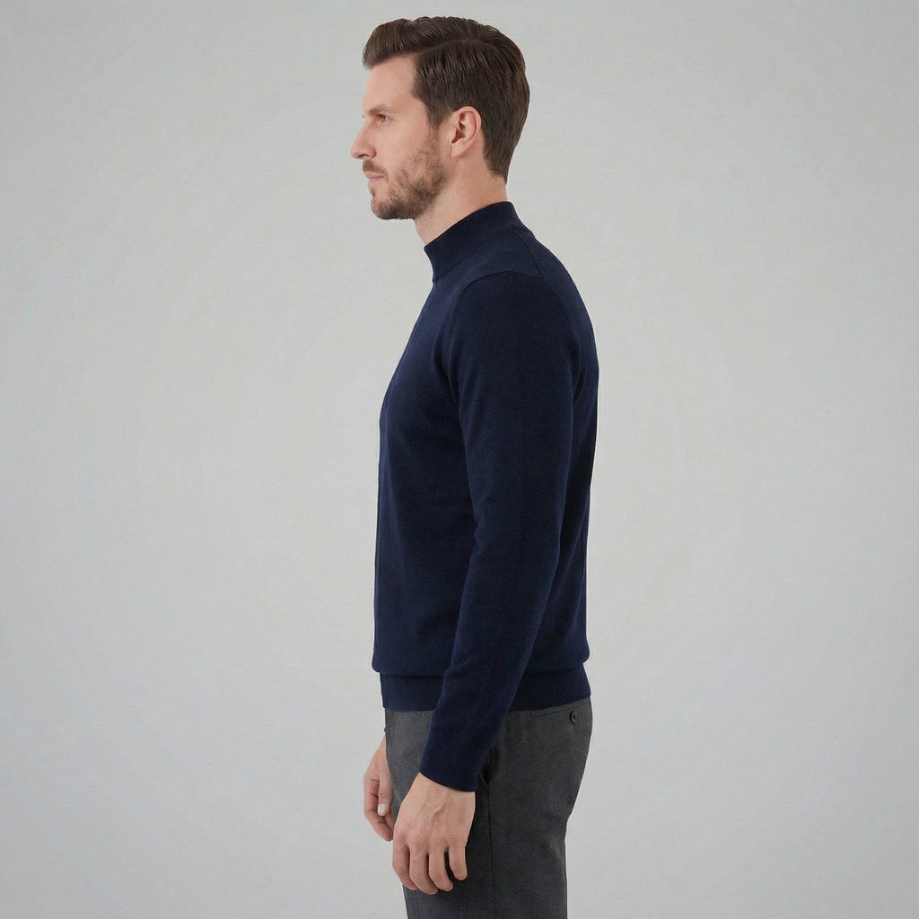 Dylan | Fine Knit Mock Neck Mens Jumpers