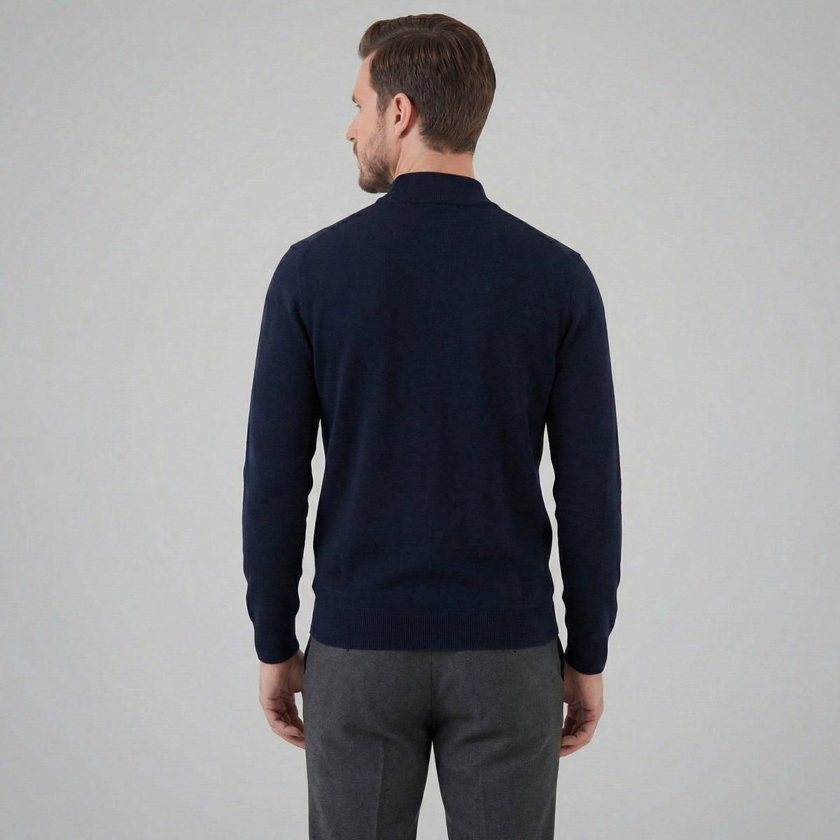 Dylan | Fine Knit Mock Neck Mens Jumpers
