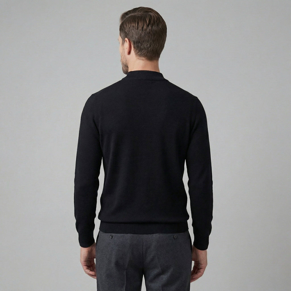 Dylan | Fine Knit Mock Neck Mens Jumpers