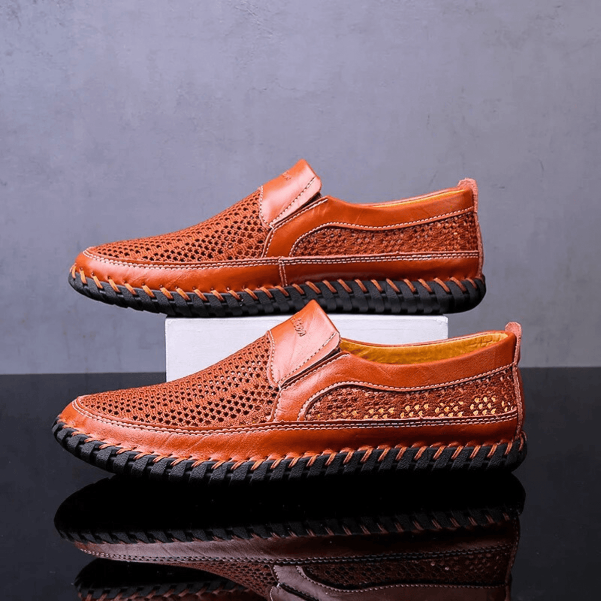 Dylan | Polished Woven Slip-On Orthopedic Shoes