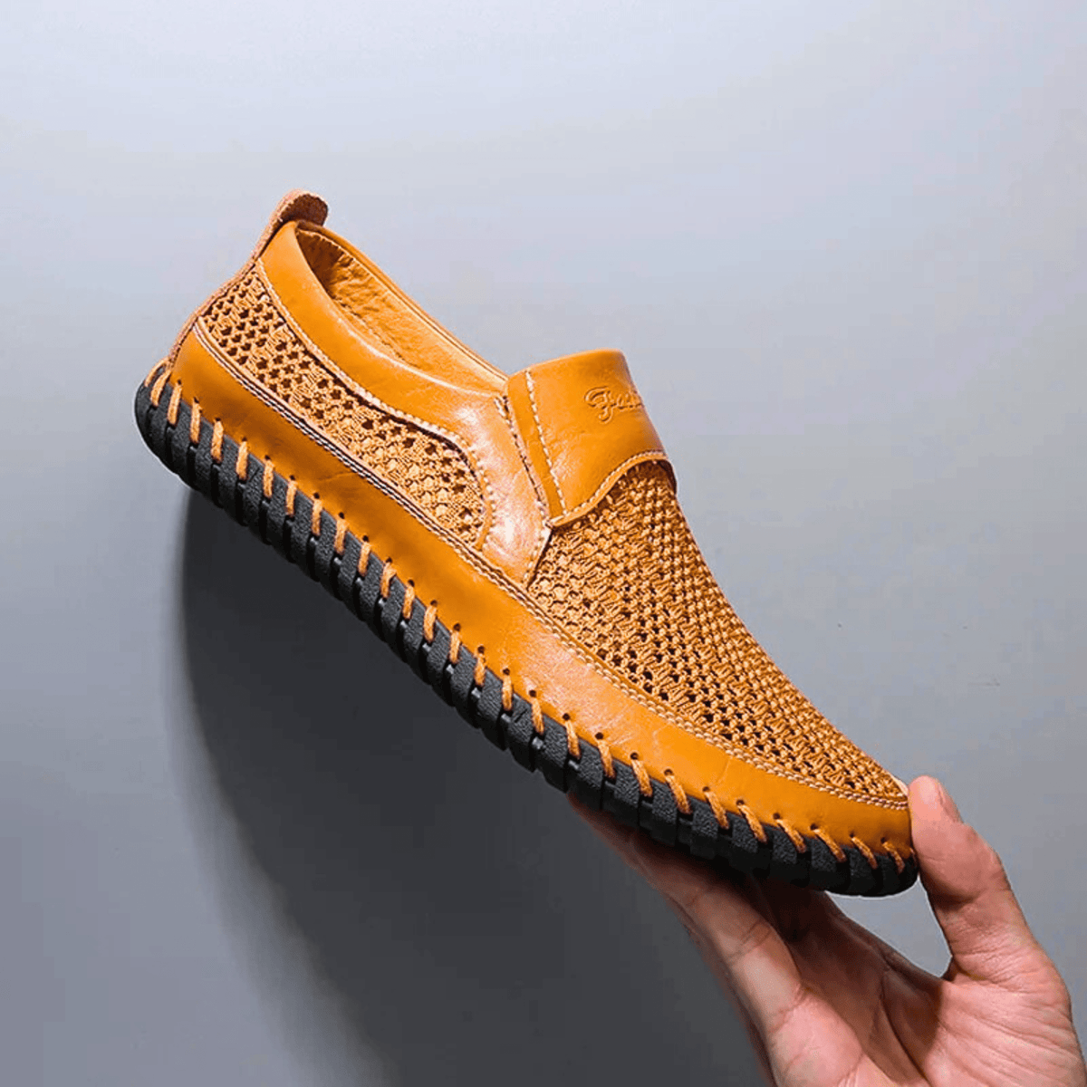 Dylan | Polished Woven Slip-On Orthopedic Shoes