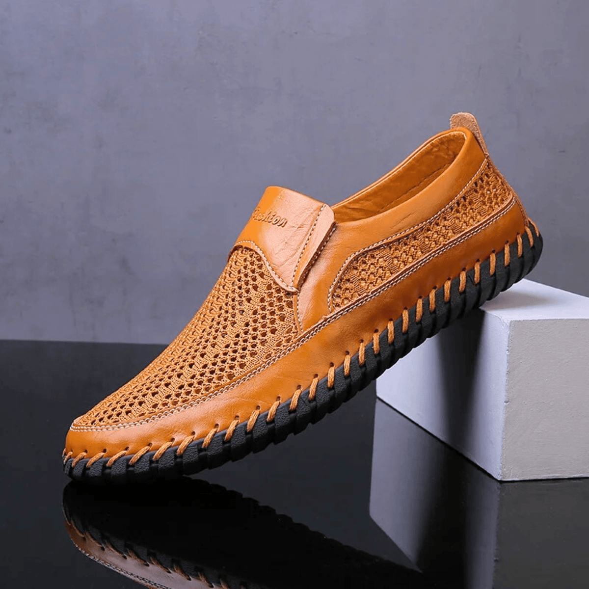 Dylan | Polished Woven Slip-On Orthopedic Shoes