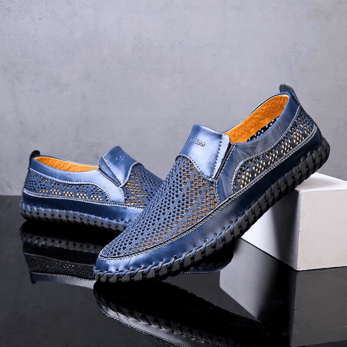 Dylan | Polished Woven Slip-On Orthopedic Shoes
