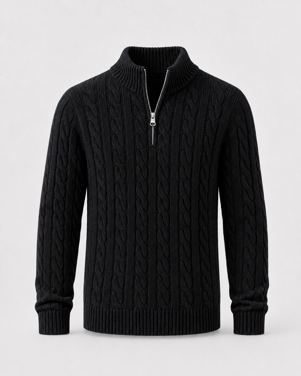 Dylan | Refined Cable Knit Quarter-Zip Mens Knit Jumper