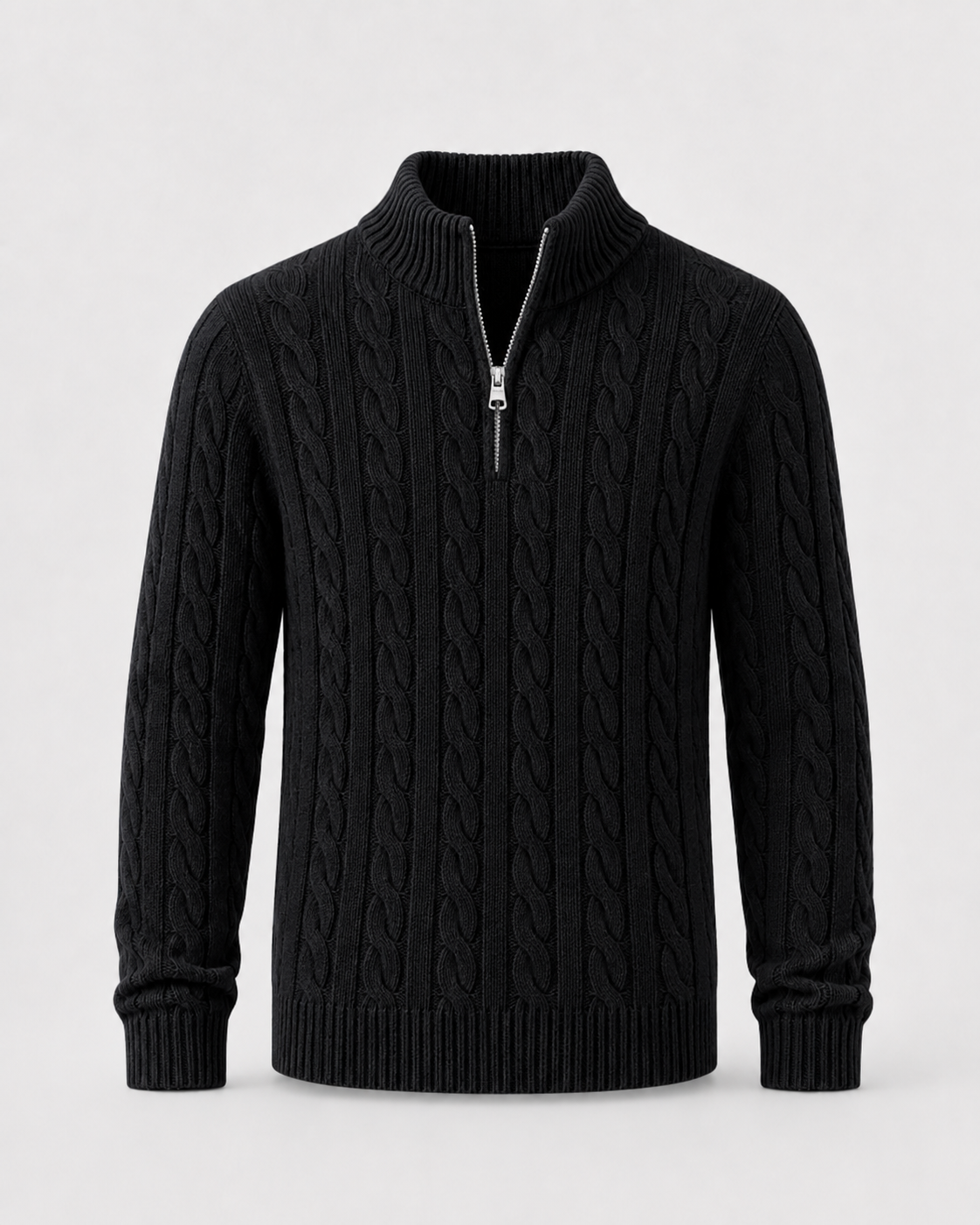Dylan | Refined Cable Knit Quarter-Zip Mens Knit Jumper