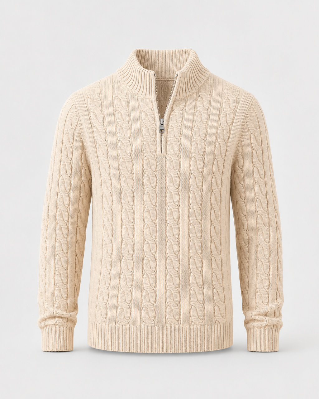 Dylan | Refined Cable Knit Quarter-Zip Mens Knit Jumper
